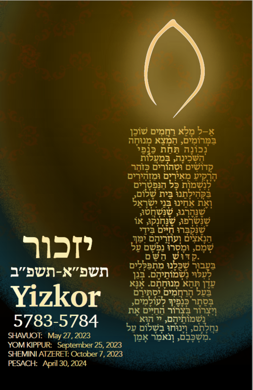 Yizkor 5782 - 5783